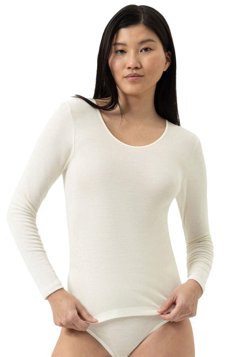 Koszulka Mey Exquisite Wool and Silk Langarm Shirt 66577