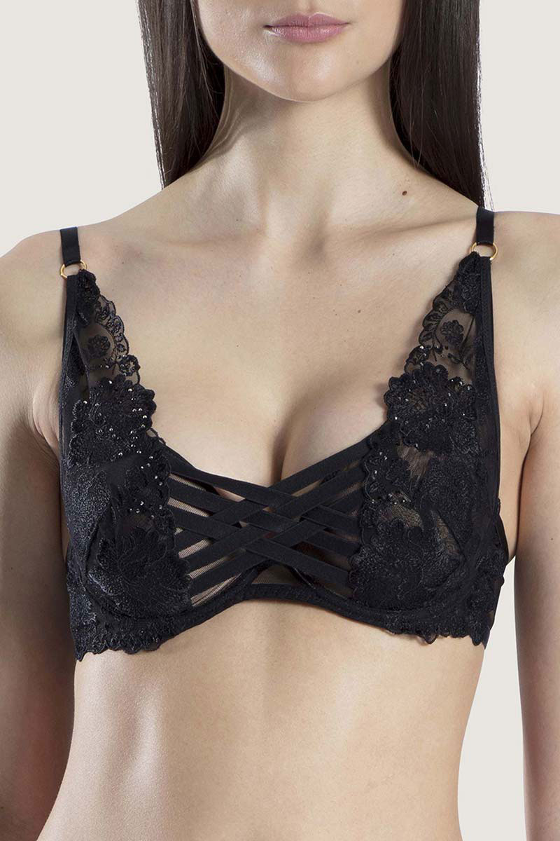 Biustonosz Aubade Nuit Indecente OE 81 – Sklep internetowy Aubade Biustonosz push-up Nuit Indecente OE81 Czarny