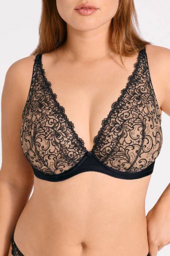 Biustonosz Aubade Miss Karl Underwired Triangle Plunge Bra UCF12-02