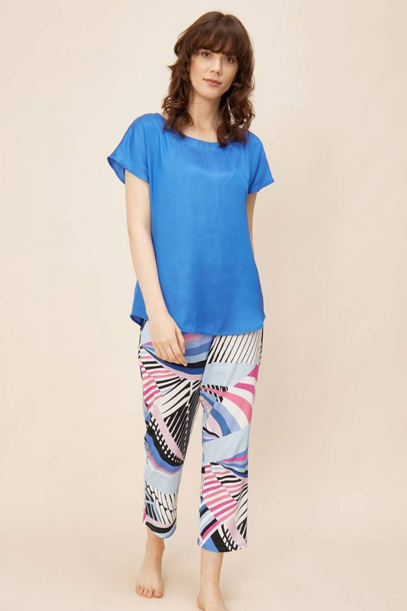 Piżama damska Feraud Casual Chic Bleu Cotton Viscose Pyjamas 3221030