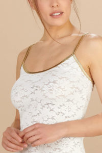 Koszulka Pain de Sucre Spencer Blanc Ecume Lace Top