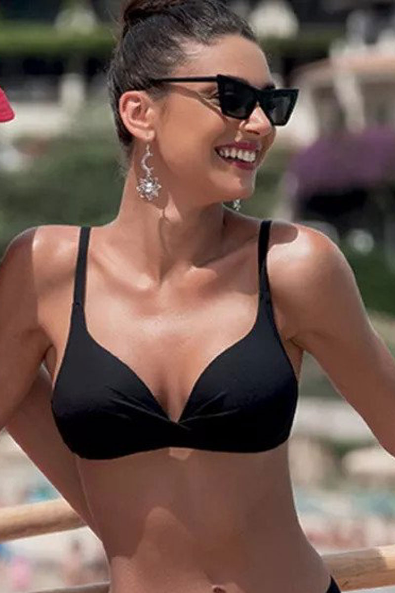 Strój kąpielowy Antigel La Chiquissima Wireless Padded Plunge Bikini Bra FBB 6614