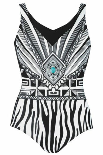 Strój kąpielowy Sunflair Black White Padded One-Piece Swimsuit 22197