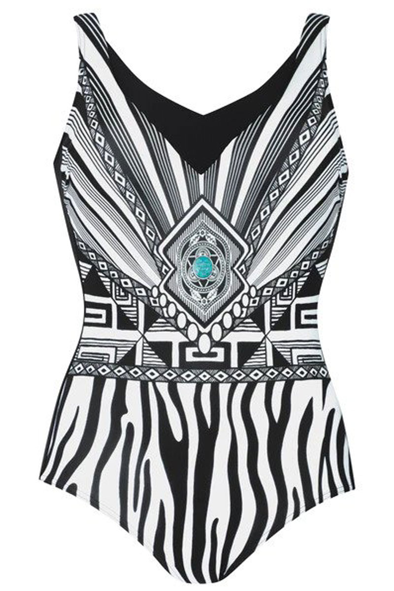 Strój kąpielowy Sunflair Black White Padded One-Piece Swimsuit 22197