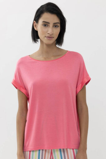 Koszulka Mey Top Alena Parot Pink Modal Pyjama Blouse 16407