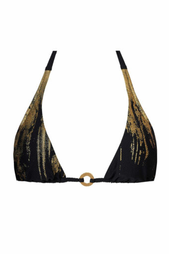 Strój kąpielowy Lise Charmel Feuille D'or Noir Wireless Triangle Bikini Bra ABB 2079