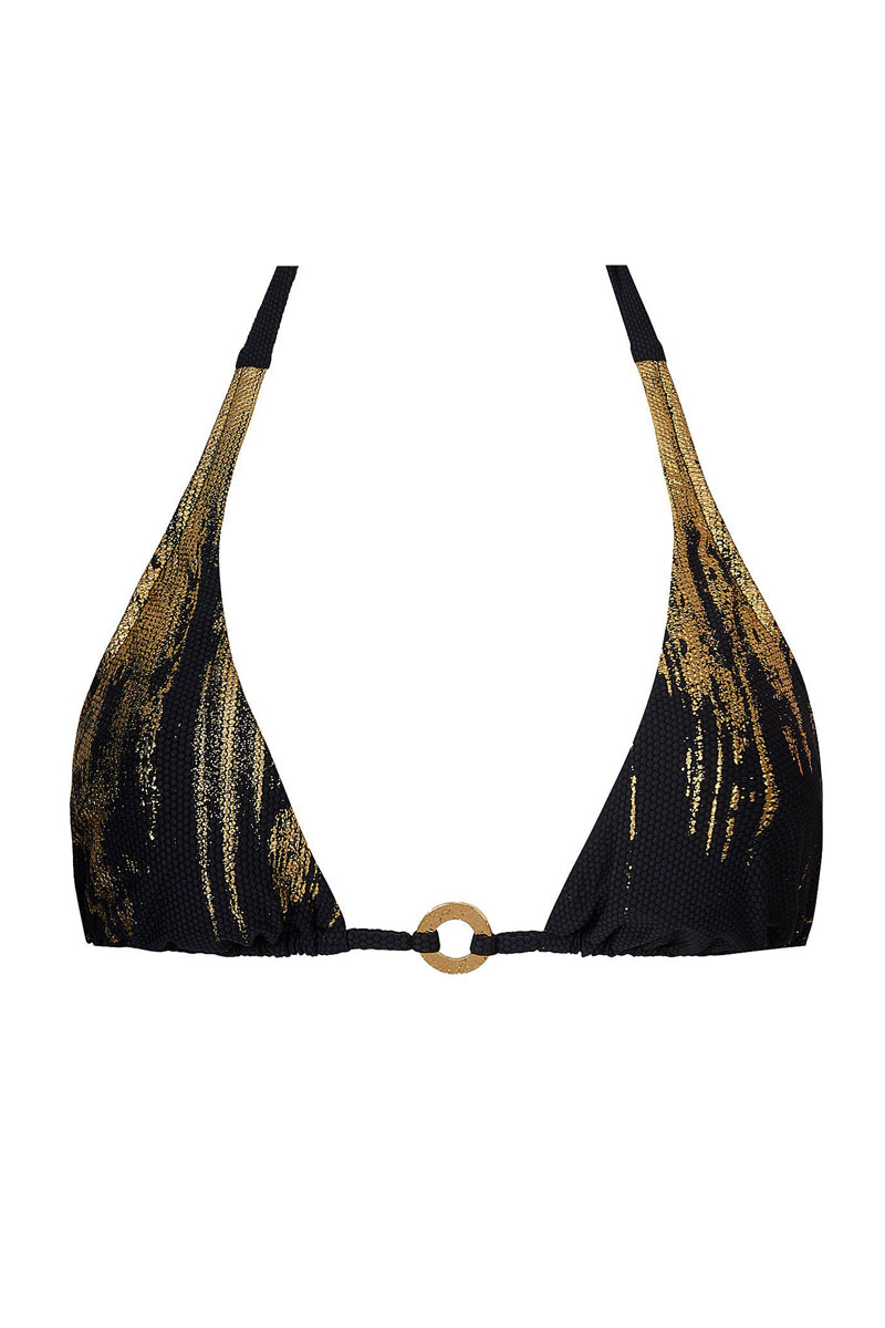 Strój kąpielowy Lise Charmel Feuille D'or Noir Wireless Triangle Bikini Bra ABB 2079