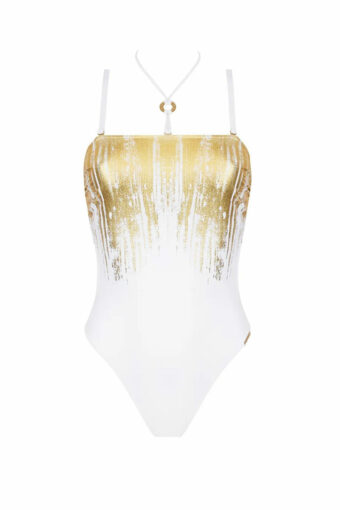 Strój kąpielowy Lise Charmel Feuille D'or Blanc Wireless One-piece Swimsuit ABB 7279