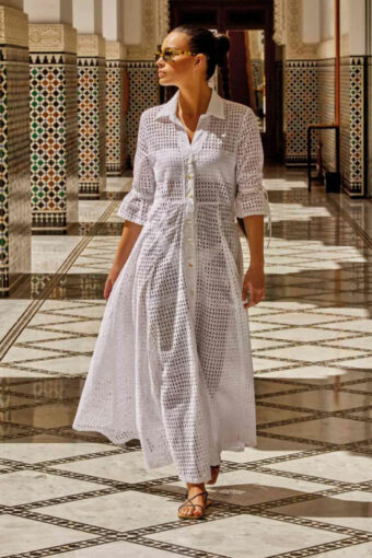 Sukienka letnia Iconique Camilla Cotton Long Summer Dress IC24-004
