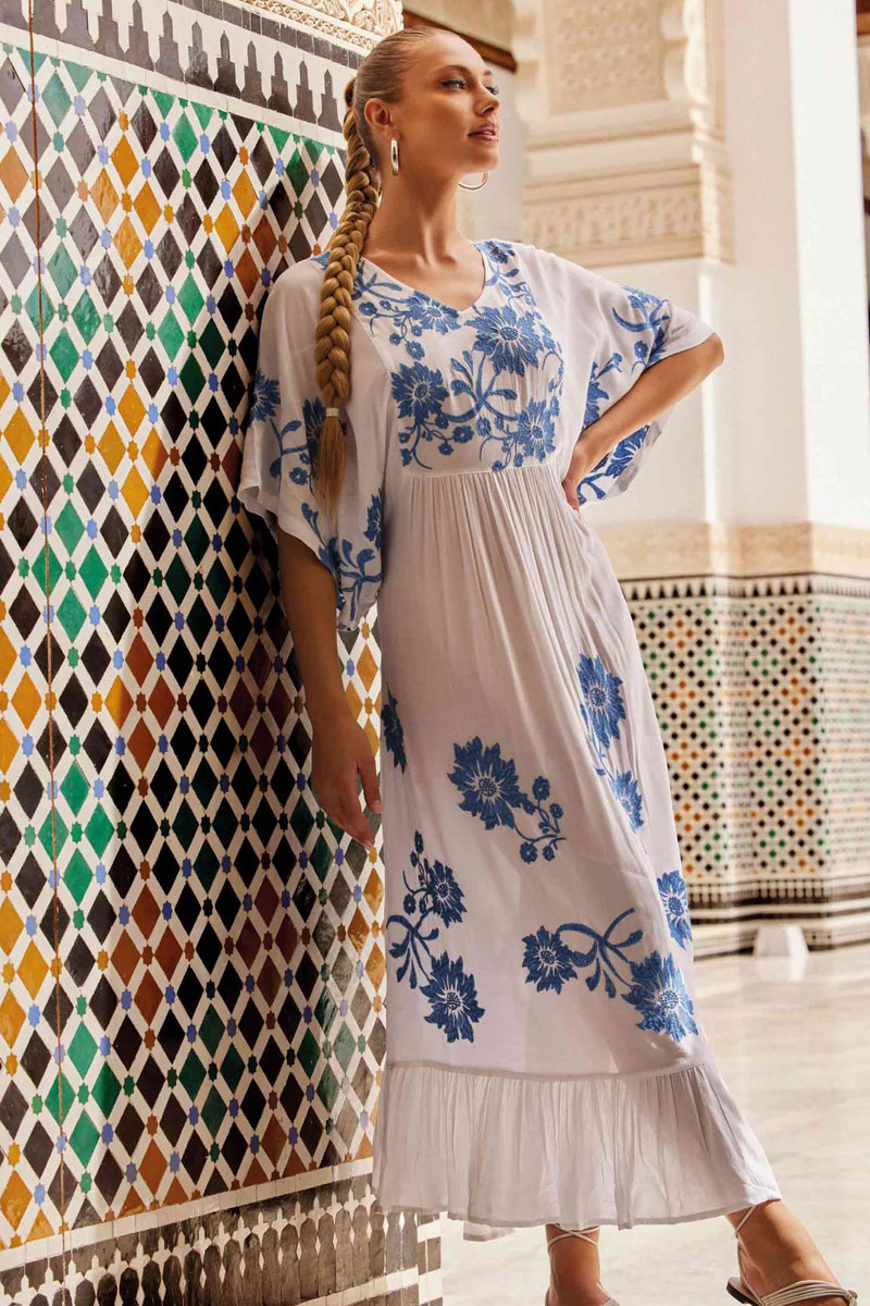 Sukienka letnia Iconique Mila Summer Long Viscose Dress IC24-035