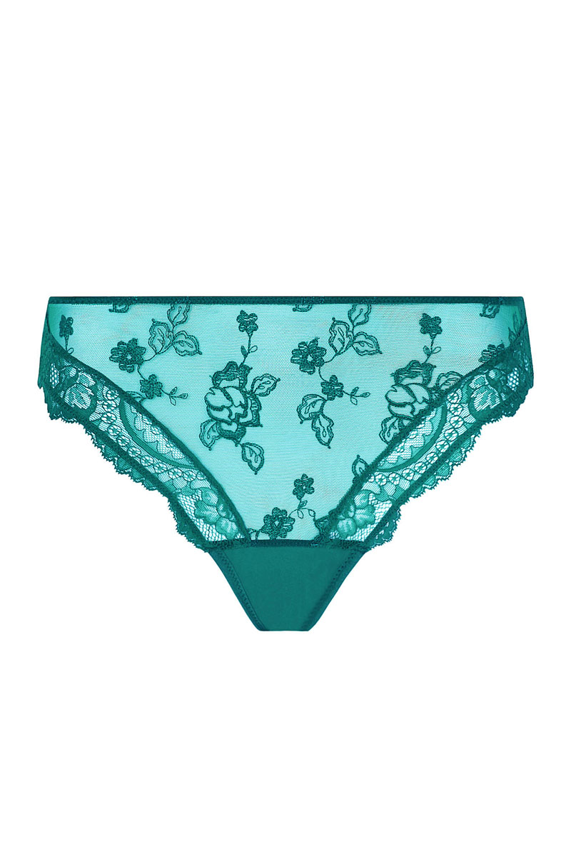 Majtki Lise Charmel Sublime en Dentelle Vert Princesse Tai Brief ACH 0213