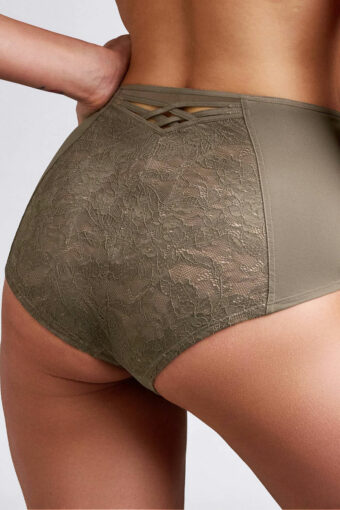Majtki Marlies Dekkers Dame de Paris Lace Capuccino Brown Maxi Retro Brief 36934