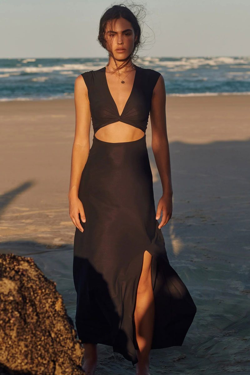 Sukienka letnia Pain de Sucre Dress Kolil Long black cropped-cut dress