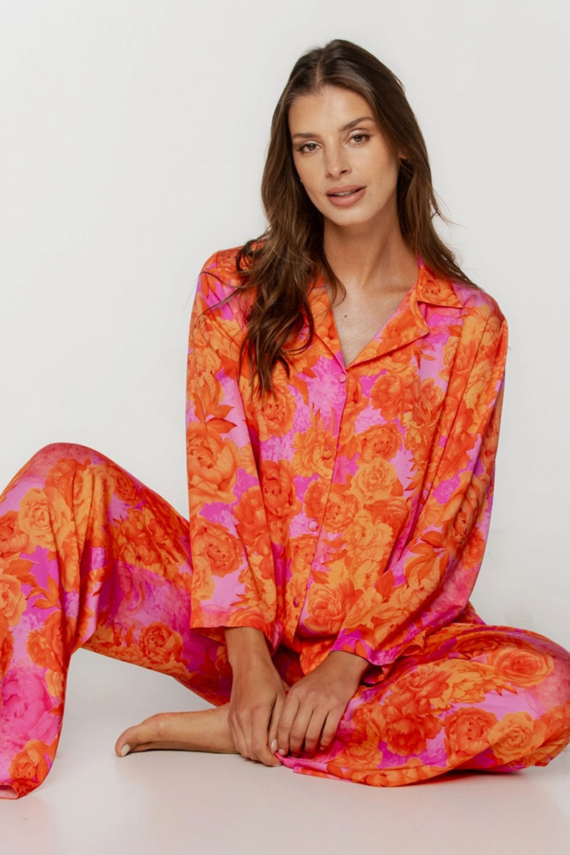 Piżama Coemi Flamenco Bloom Viscose Classic Pyjama 262202