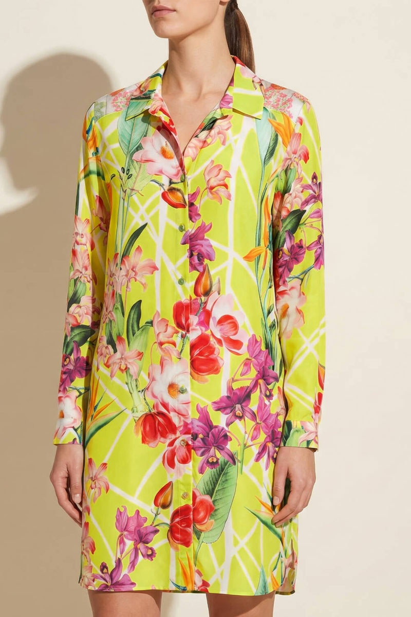 Bluzka - koszula plażowa Lise Charmel Fleurs Splendeur Summer Viscose Beach Shirt ASB 2393
