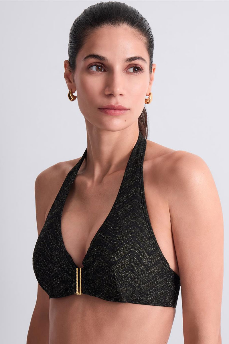 Strój kąpielowy Aubade Golden Horizon Underwired Triangle Plunge Bikini Bra 6S12