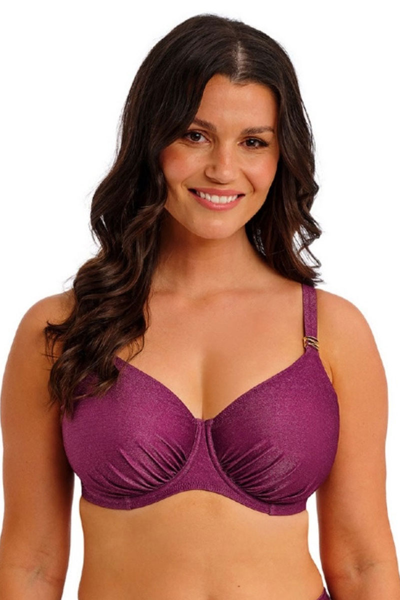 Strój kąpielowy Fantasie Paros Coast Berry Shimmer Gathered Full Cup Bikini Bra FS506101