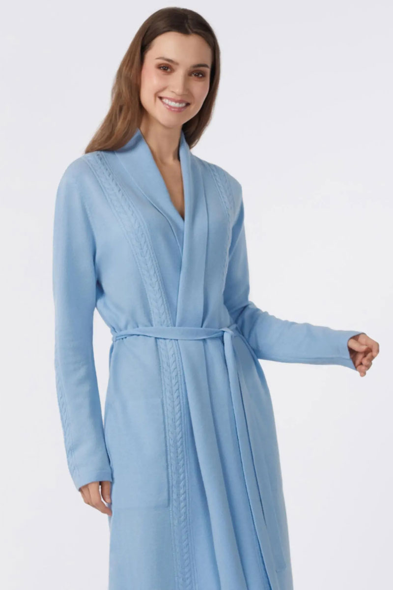 Kardigan Marc & Andre Knee-Length Cashmere Cardigan Blue W24-00CH0401 - obrazek 2