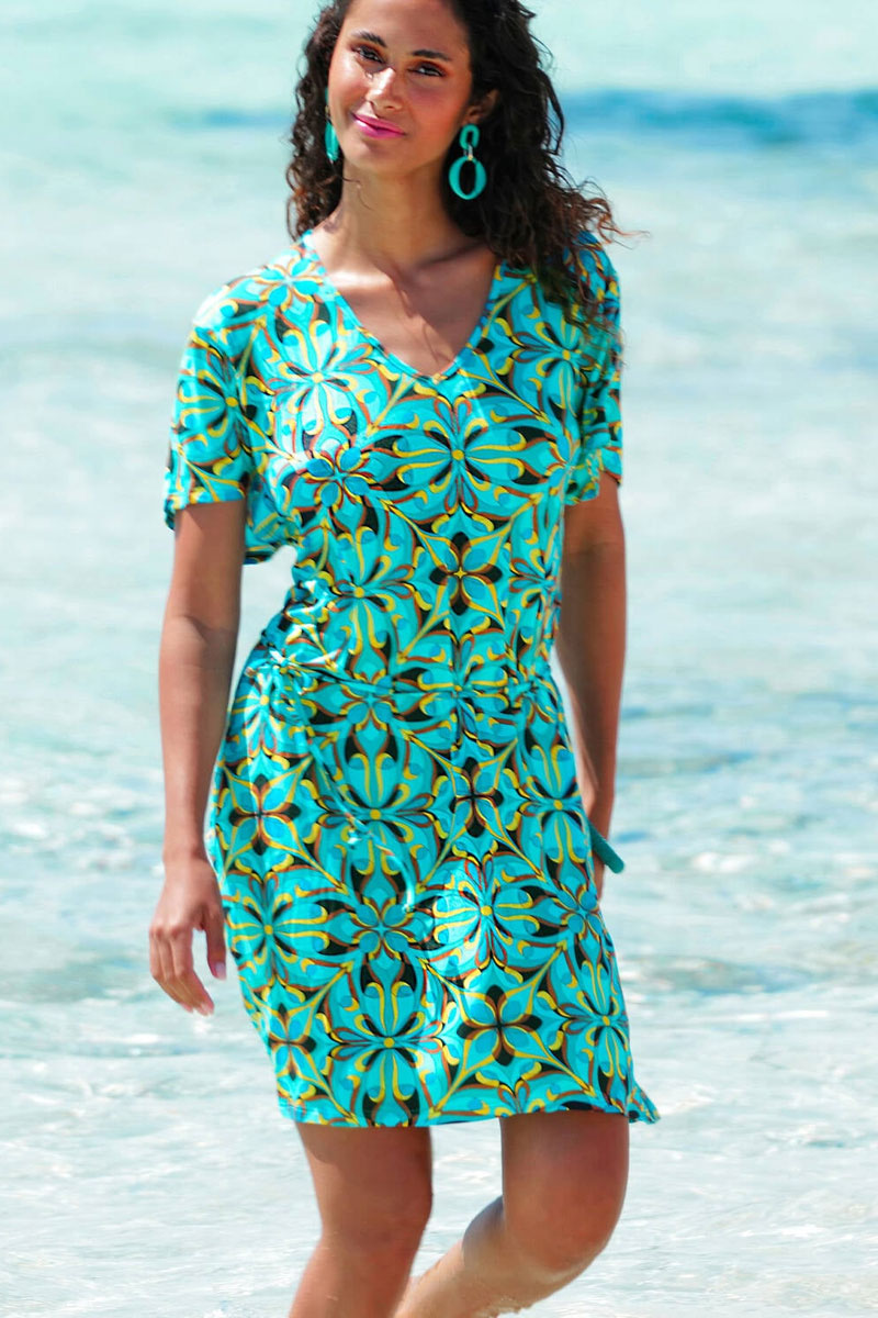 Tunika plażowa Antigel La Psychedelique Viscose Summer Dress ESB 4499