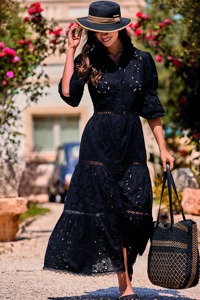 Sukienka letnia Iconique Joanna Cotton Summer Long Shirt Dress IC26-008